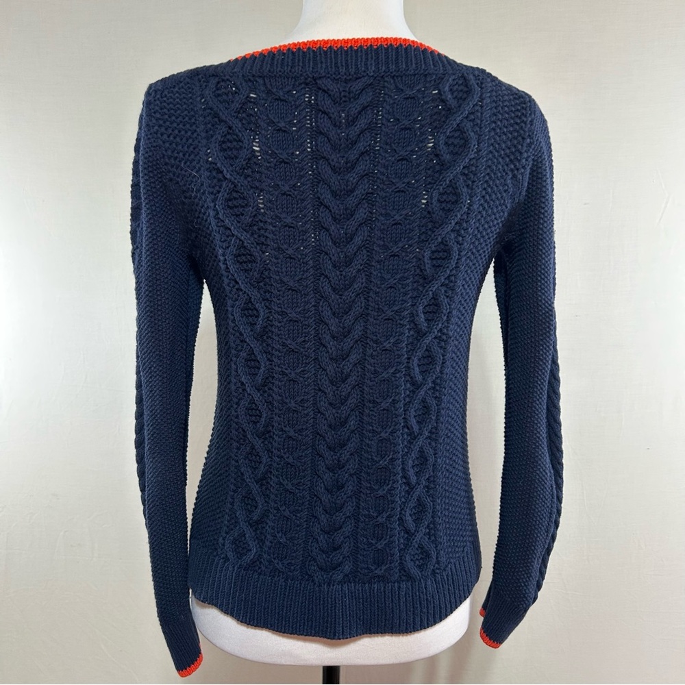 J. Crew Navy Cable Knit Sweater - Picture 7 of 16